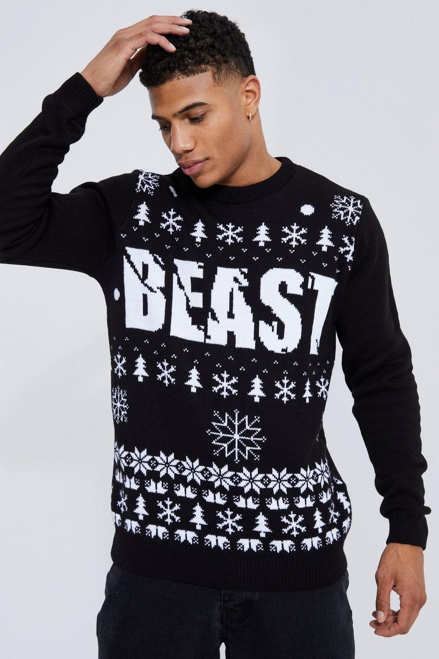 Black Beast Christmas Jumper image number 1