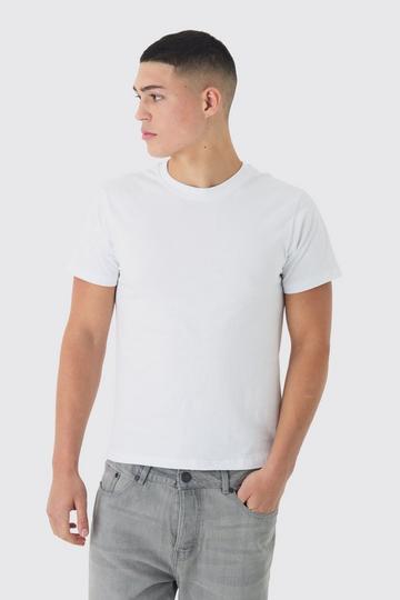 White Oversized Extended Neck Boxy T-shirt