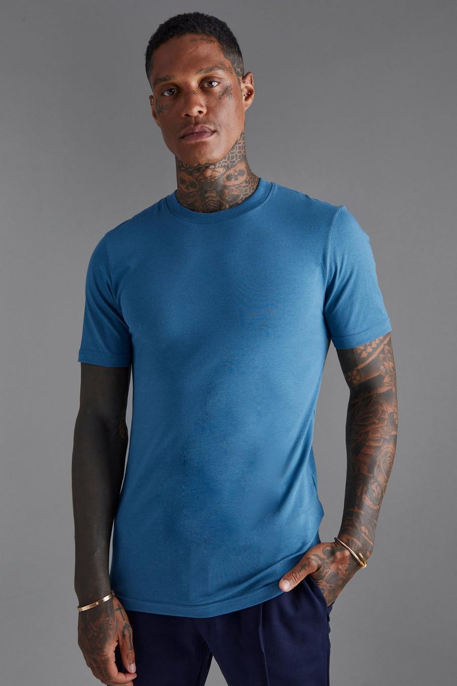 Teal Muscle Fit T-shirt  image number 1