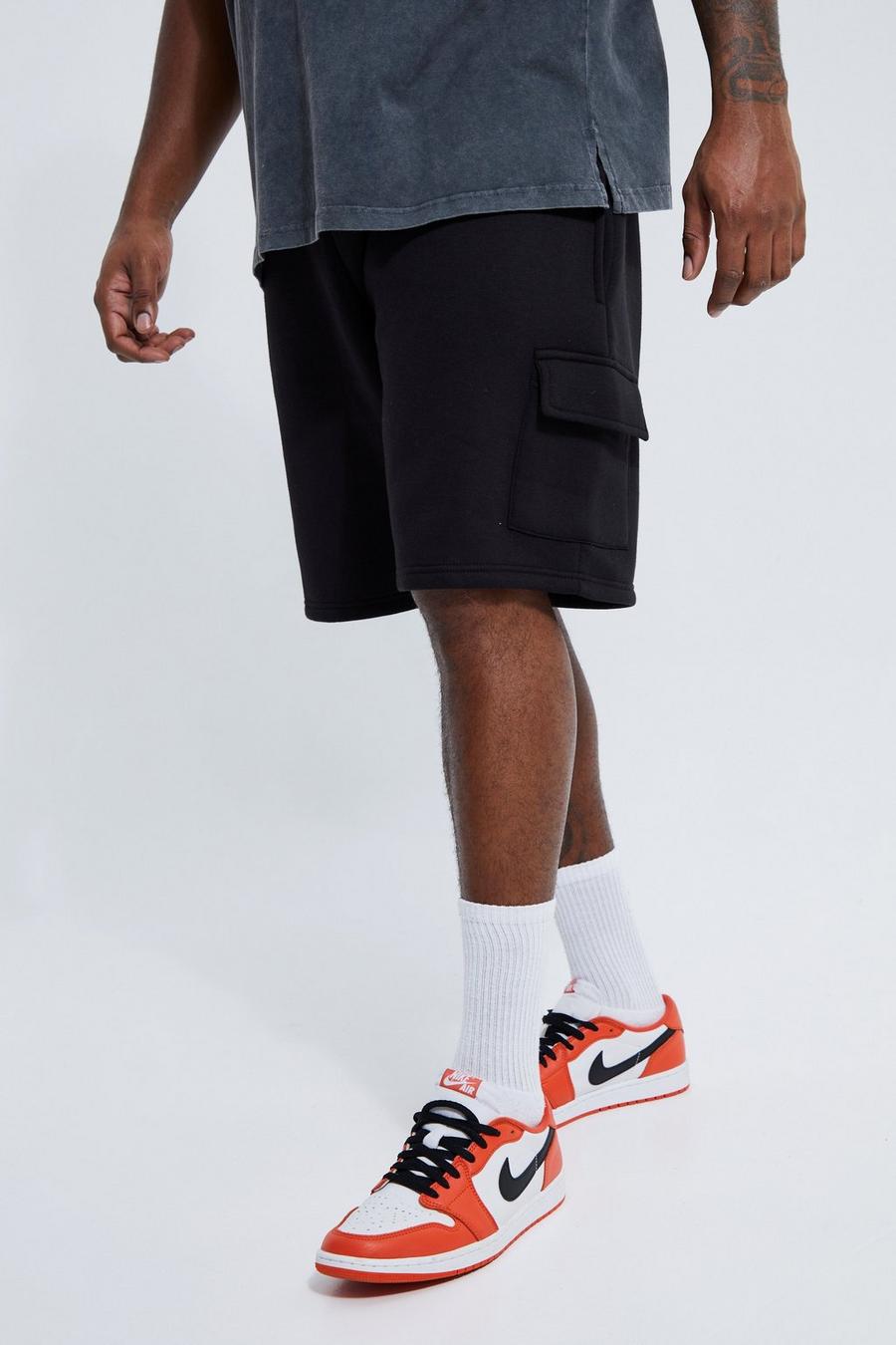 Black Plus Extended Drawcords Cargo Jersey Short image number 1