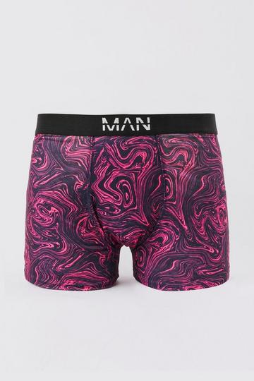 Boxer à imprimé marbre pink