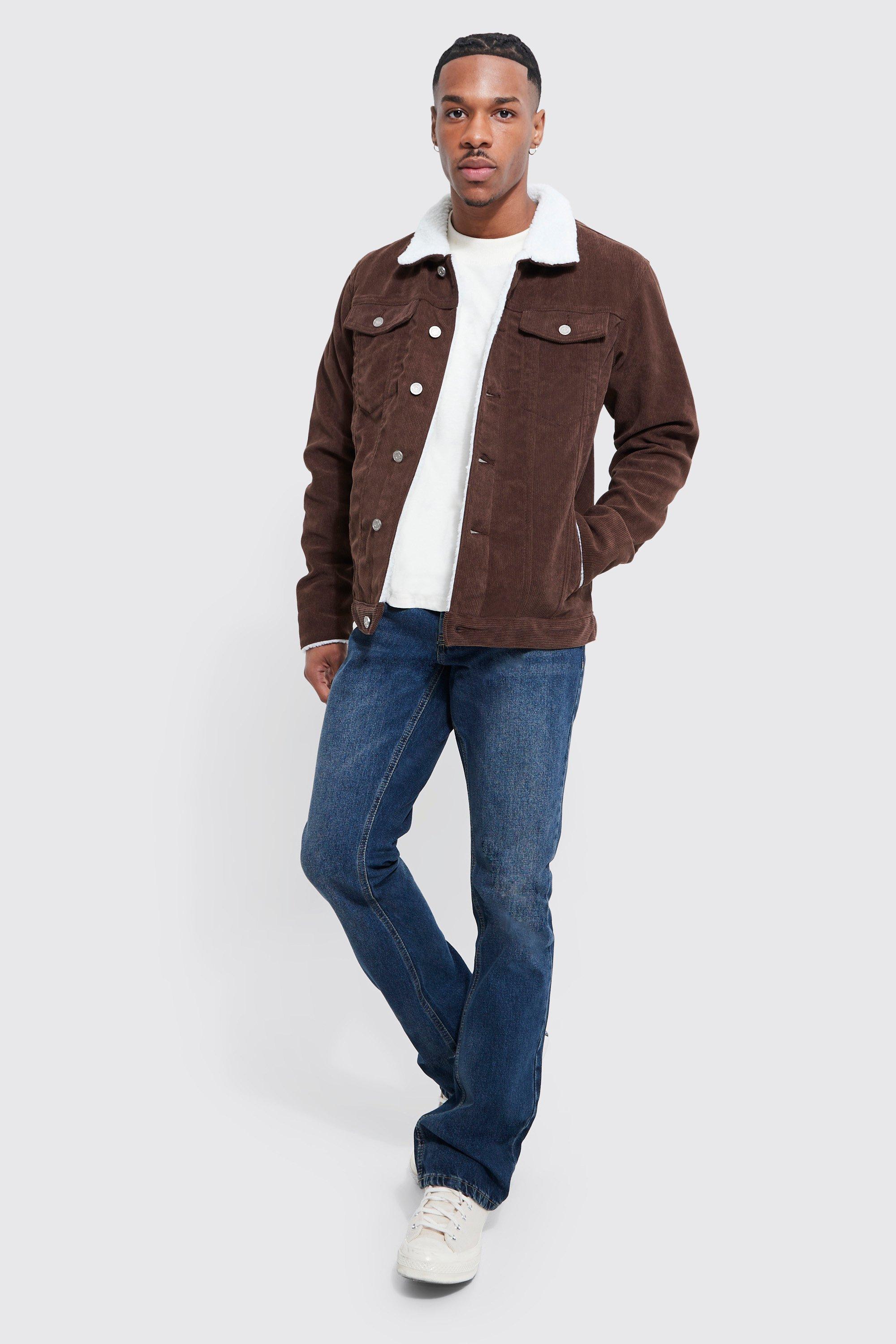 Corduroy on sale jacket boohoo