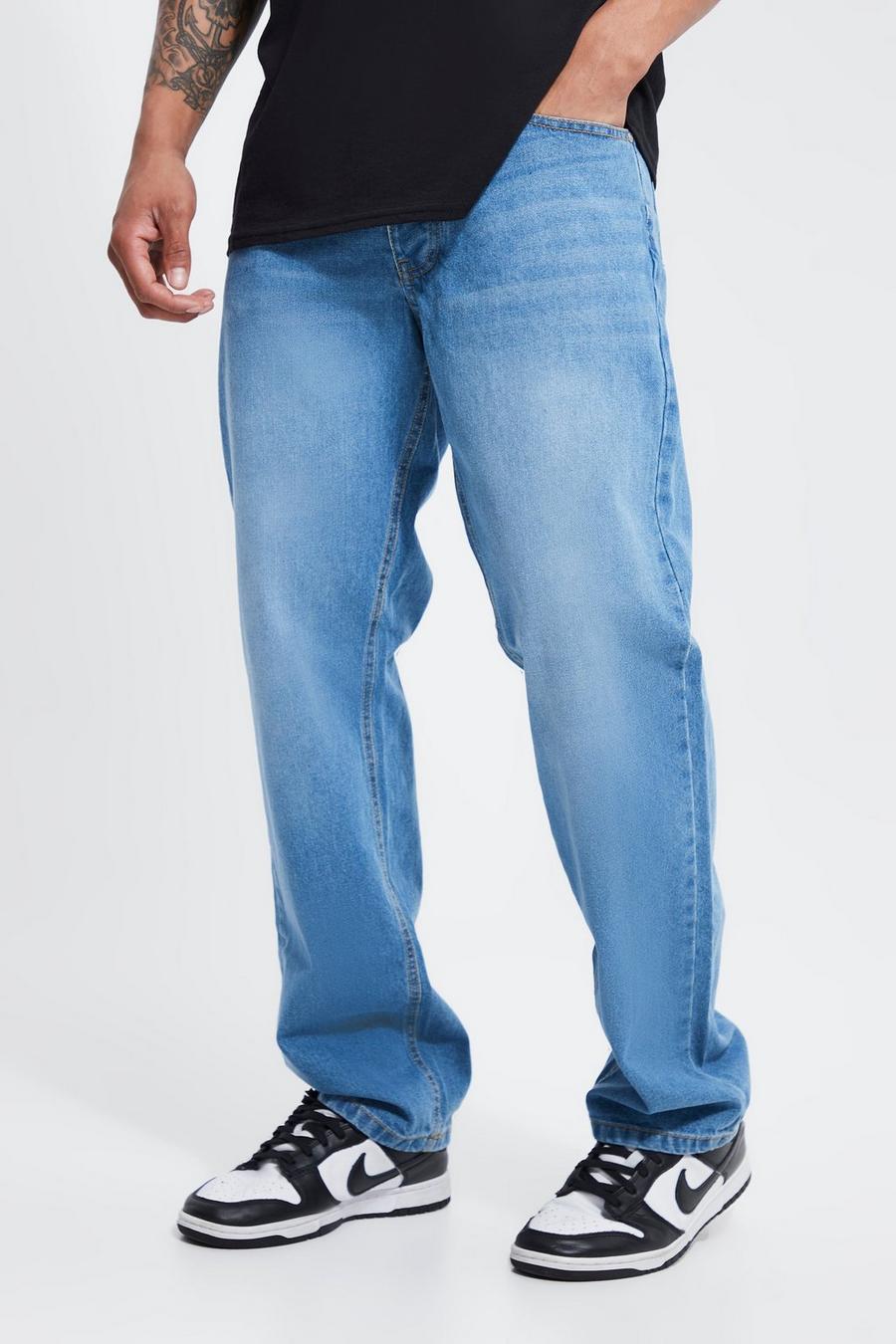 Mid blue Relaxed Fit Rigid Jeans image number 1