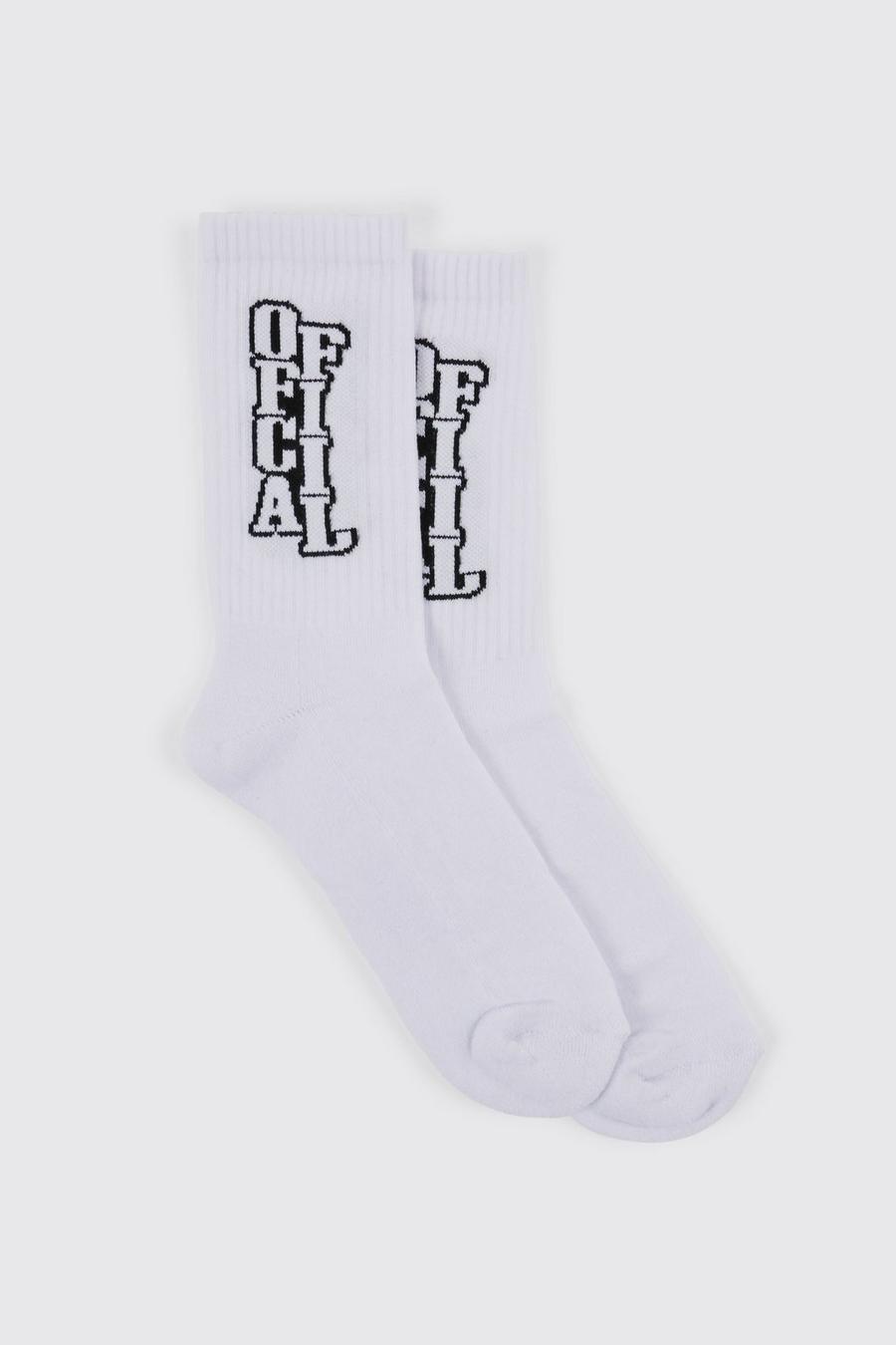 White Official Sports Socks image number 1