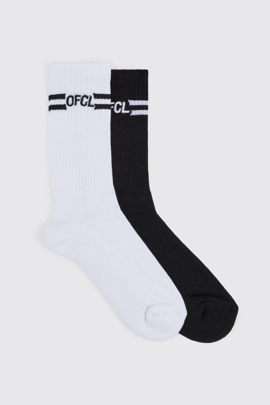 Multi 2 Pack Ofcl Sports Stripe Socks