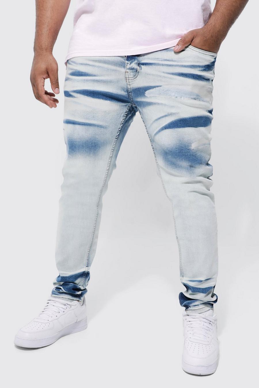 Plus Skinny Jeans mit Detail, Mid blue image number 1