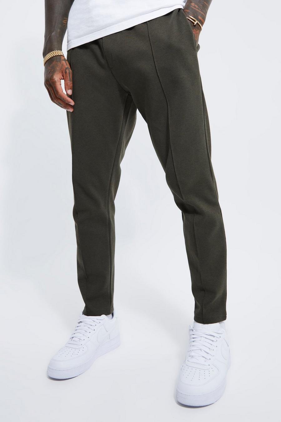 Pantalón deportivo ajustado con alforza, Khaki image number 1