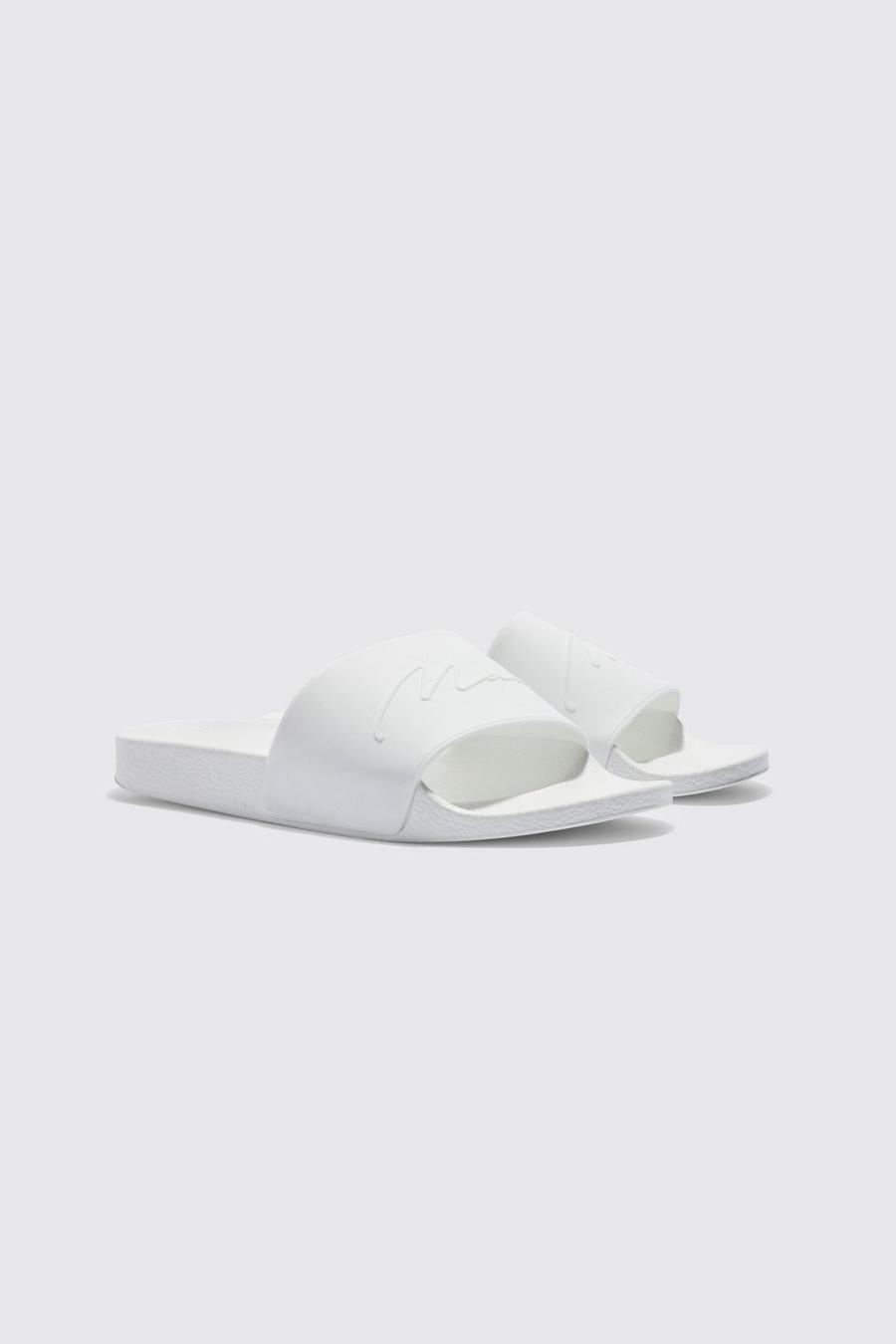White Wide Fit Sandals image number 1