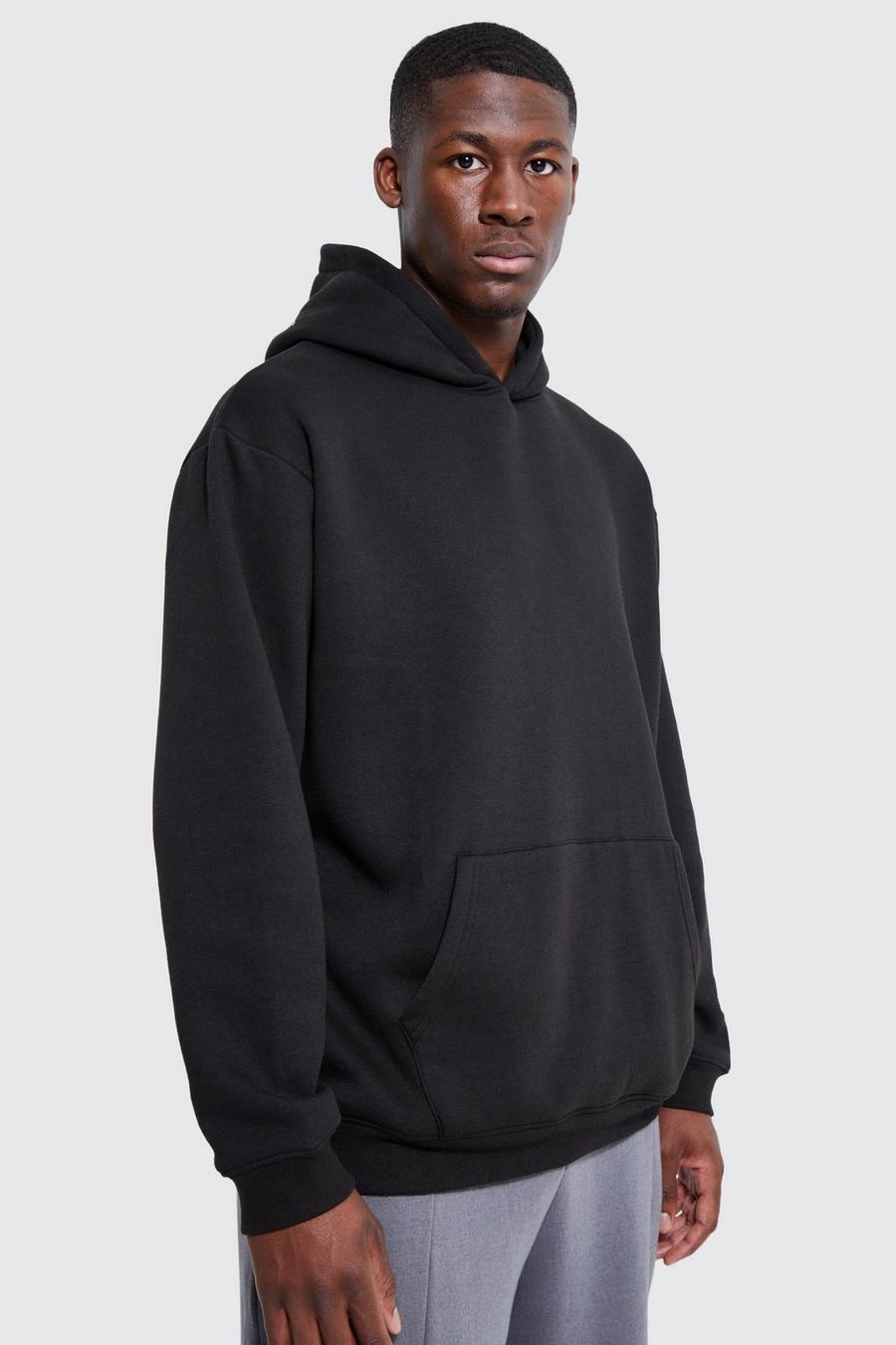 Black svart Tall Tunn oversize hoodie