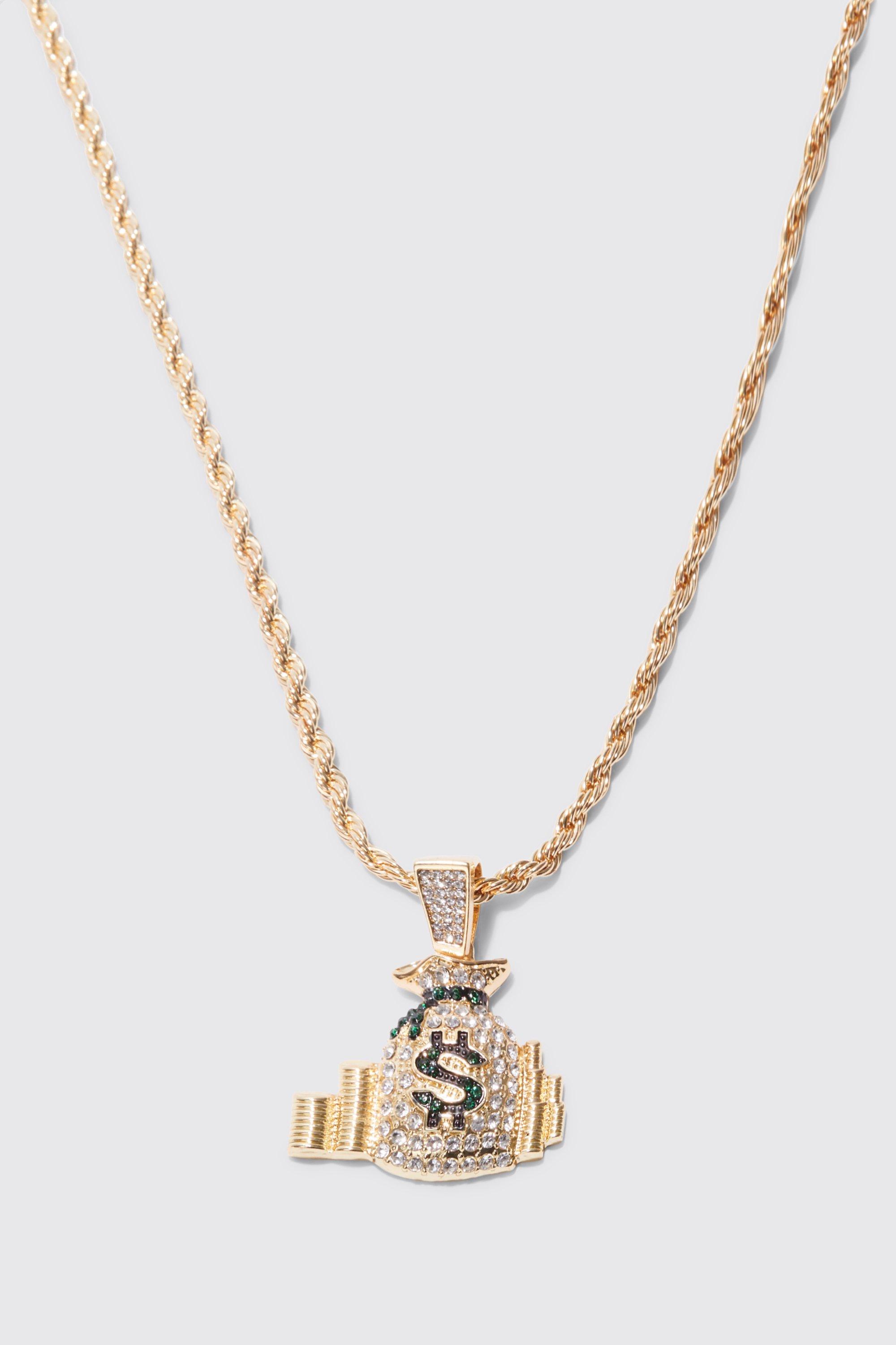 Money Pendant with shops Rope Chain