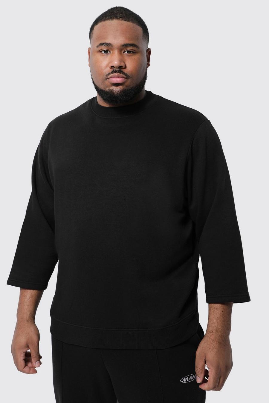 Black schwarz Plus Lightweight T-Shirt Sweatshirt