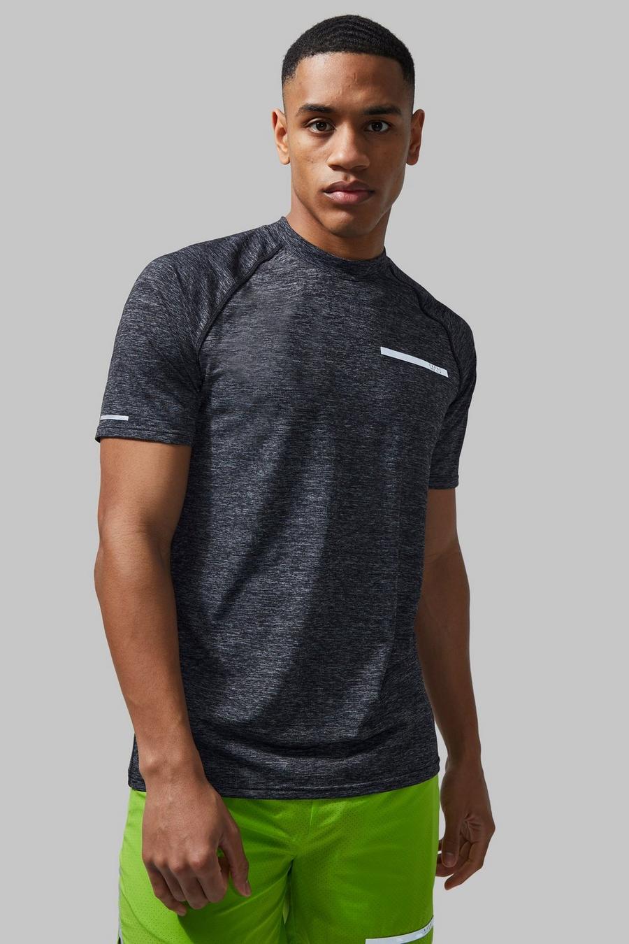 Black Man Active Lightweight Marl Raglan T Shirt image number 1