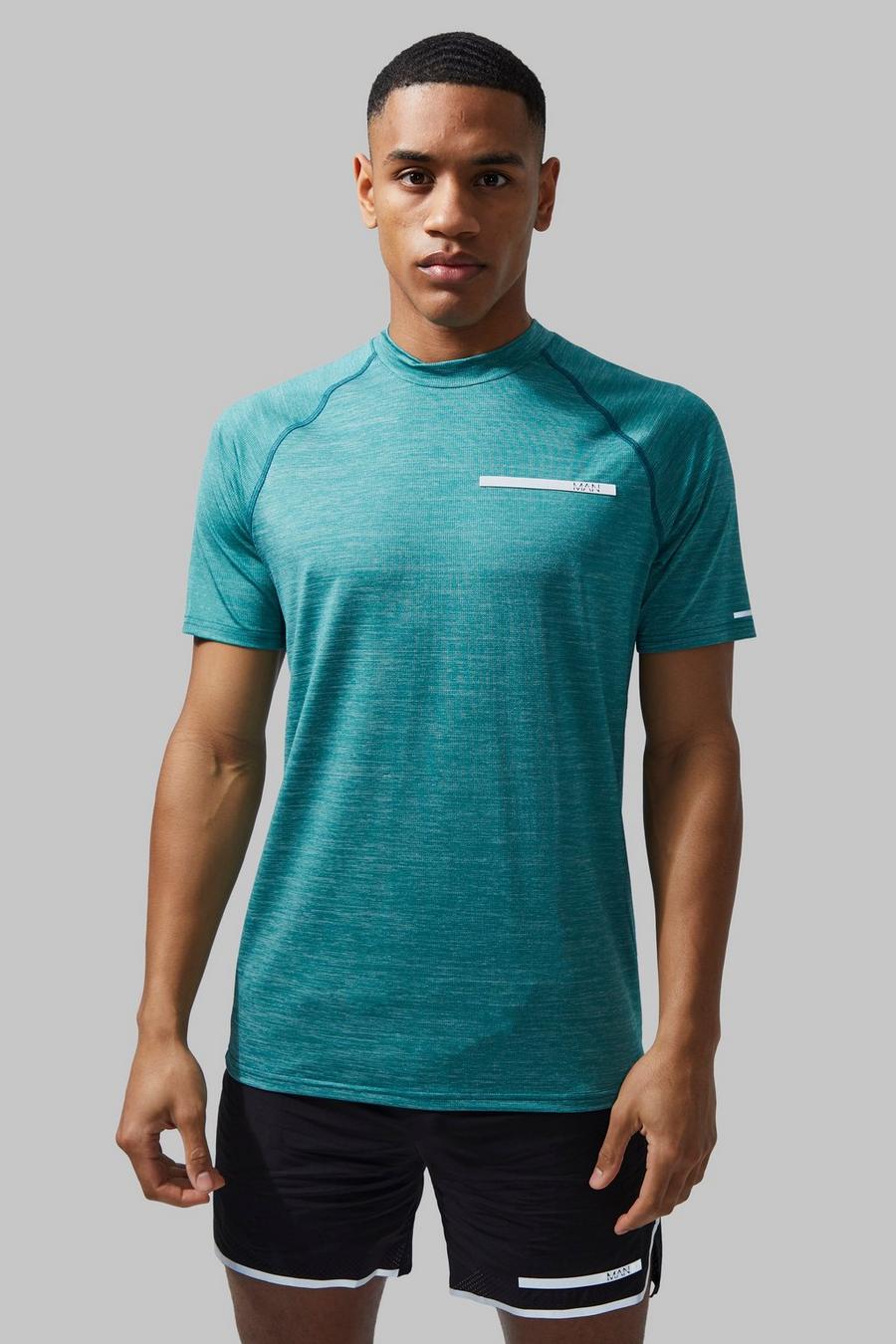 Sage vert Man Active Lightweight Marl Raglan T Shirt