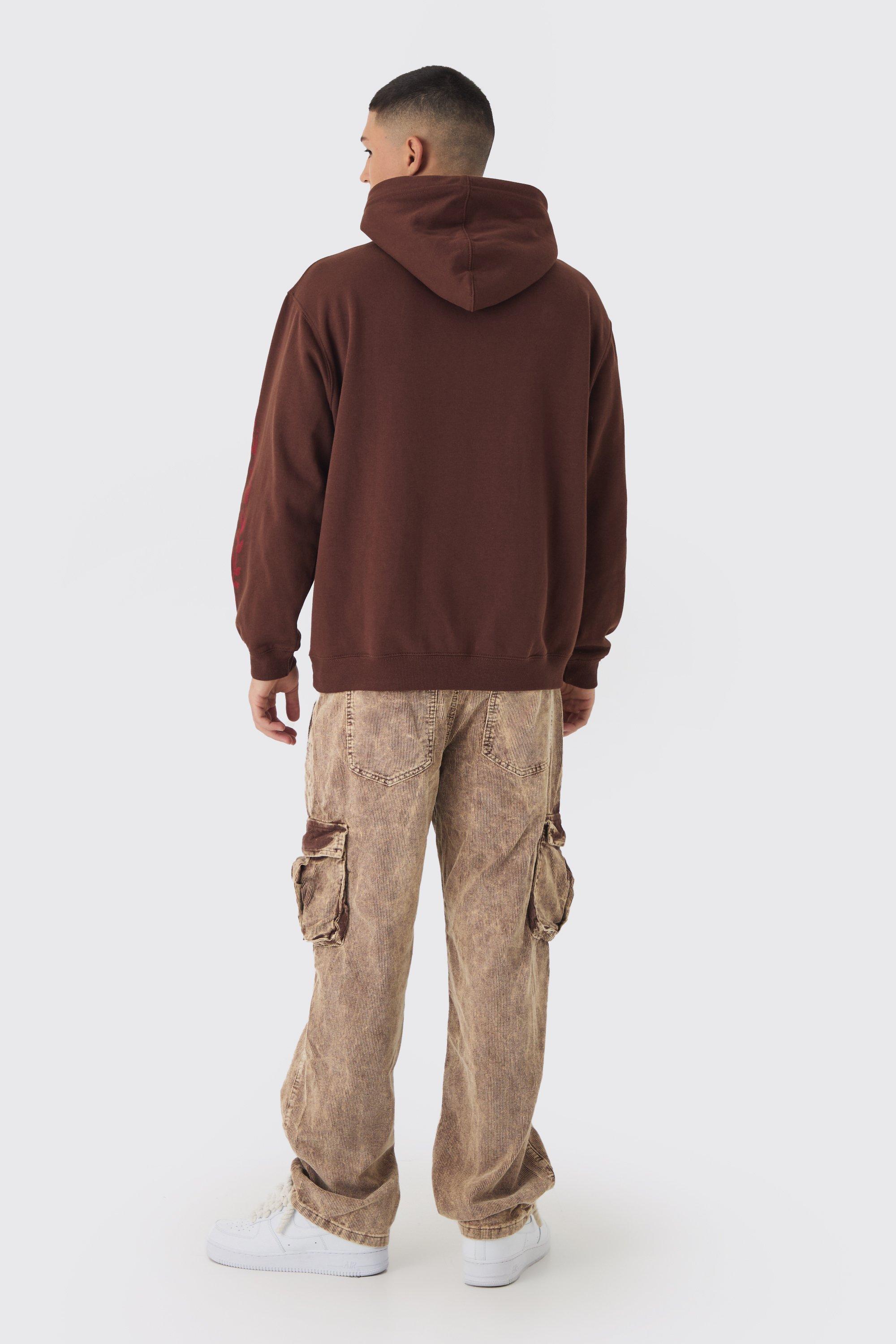 Acid Wash Relaxed Fit Cargo Trousers