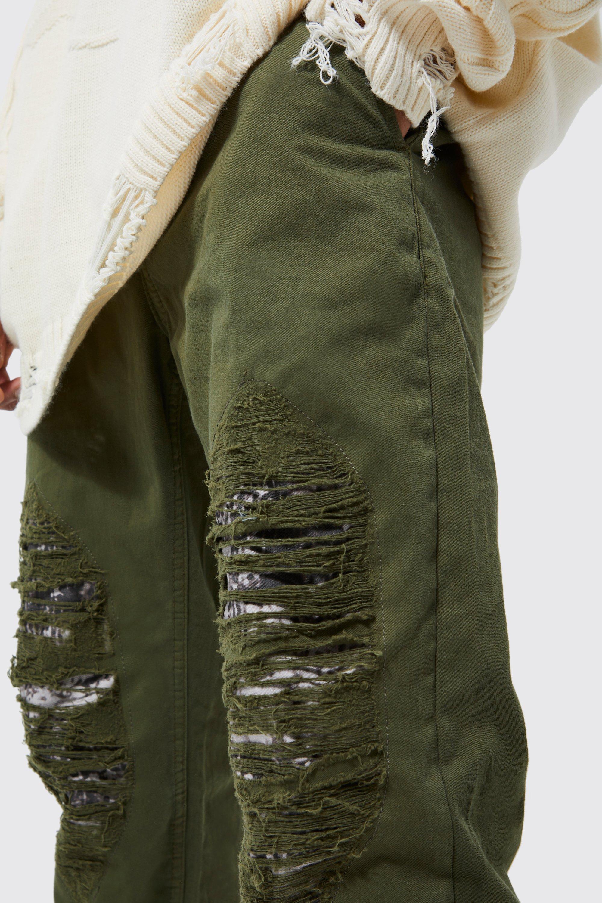 Ripped camo hot sale pants