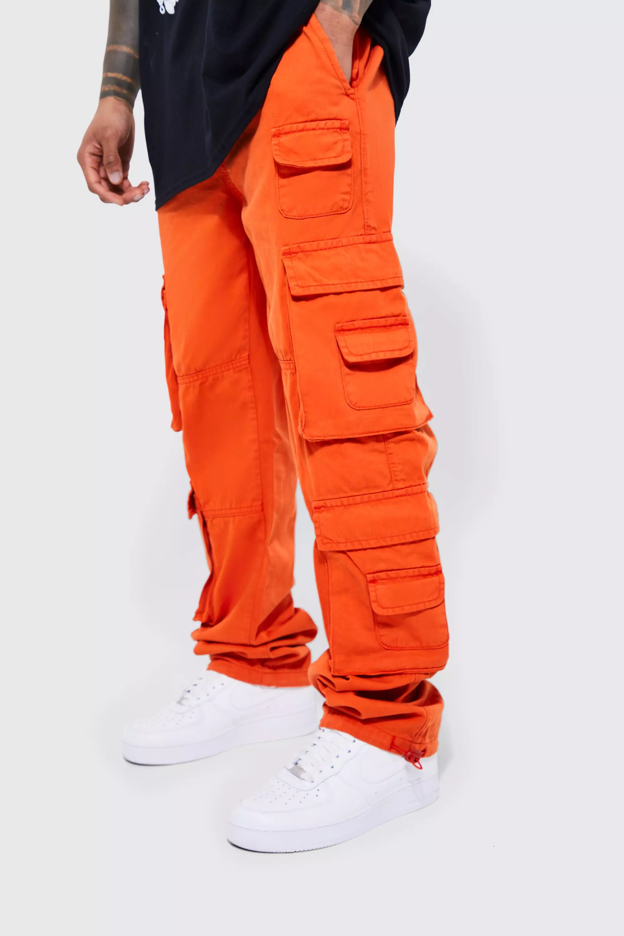 Orange utility hot sale trousers