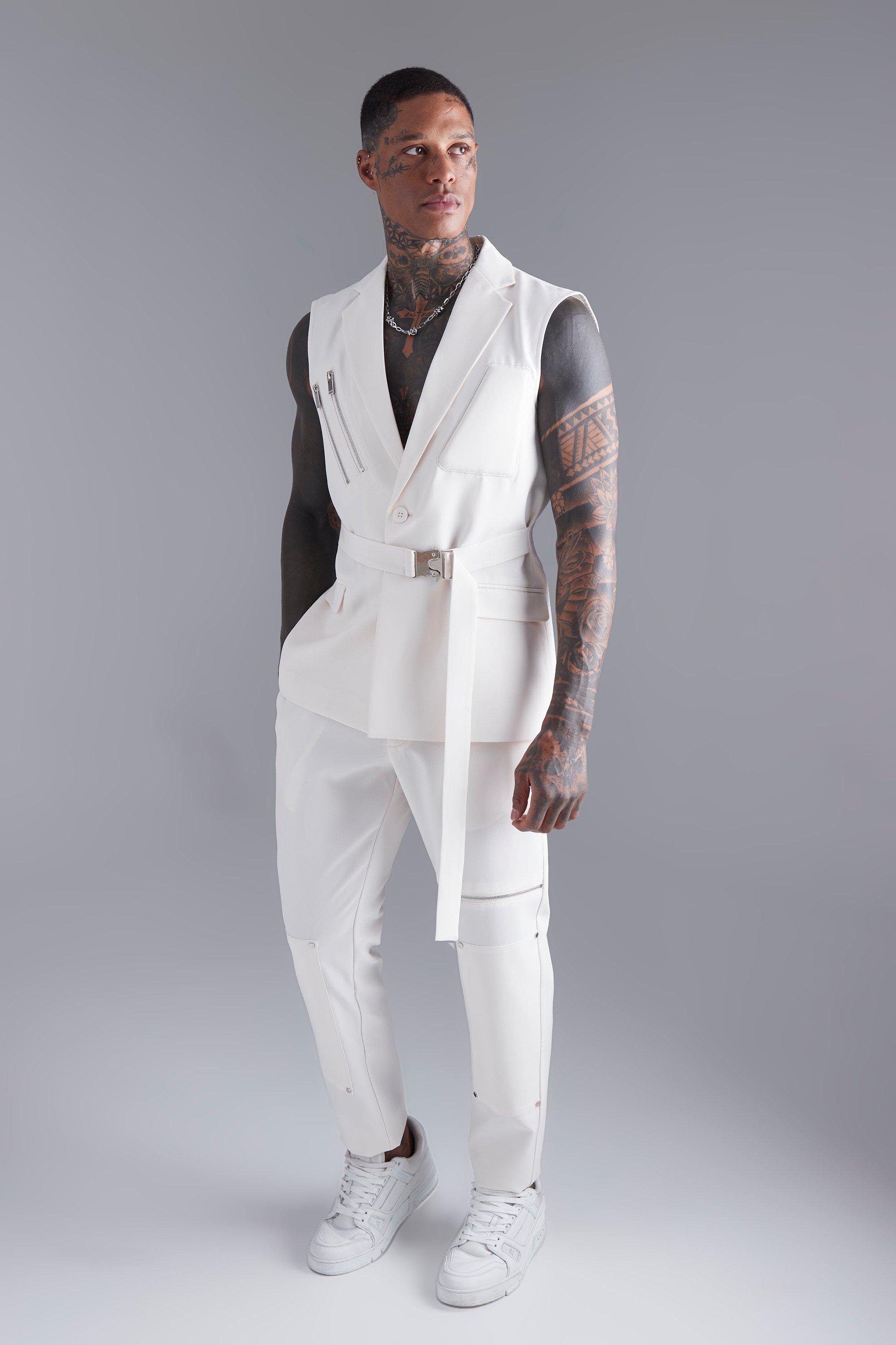 White shop sleeveless jacket