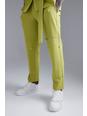 Lime Skinny Zip Suit Trouser