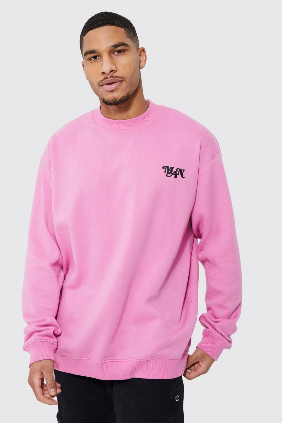 Light pink Tall Lightweight Man Oversized Sweatshirt image number 1