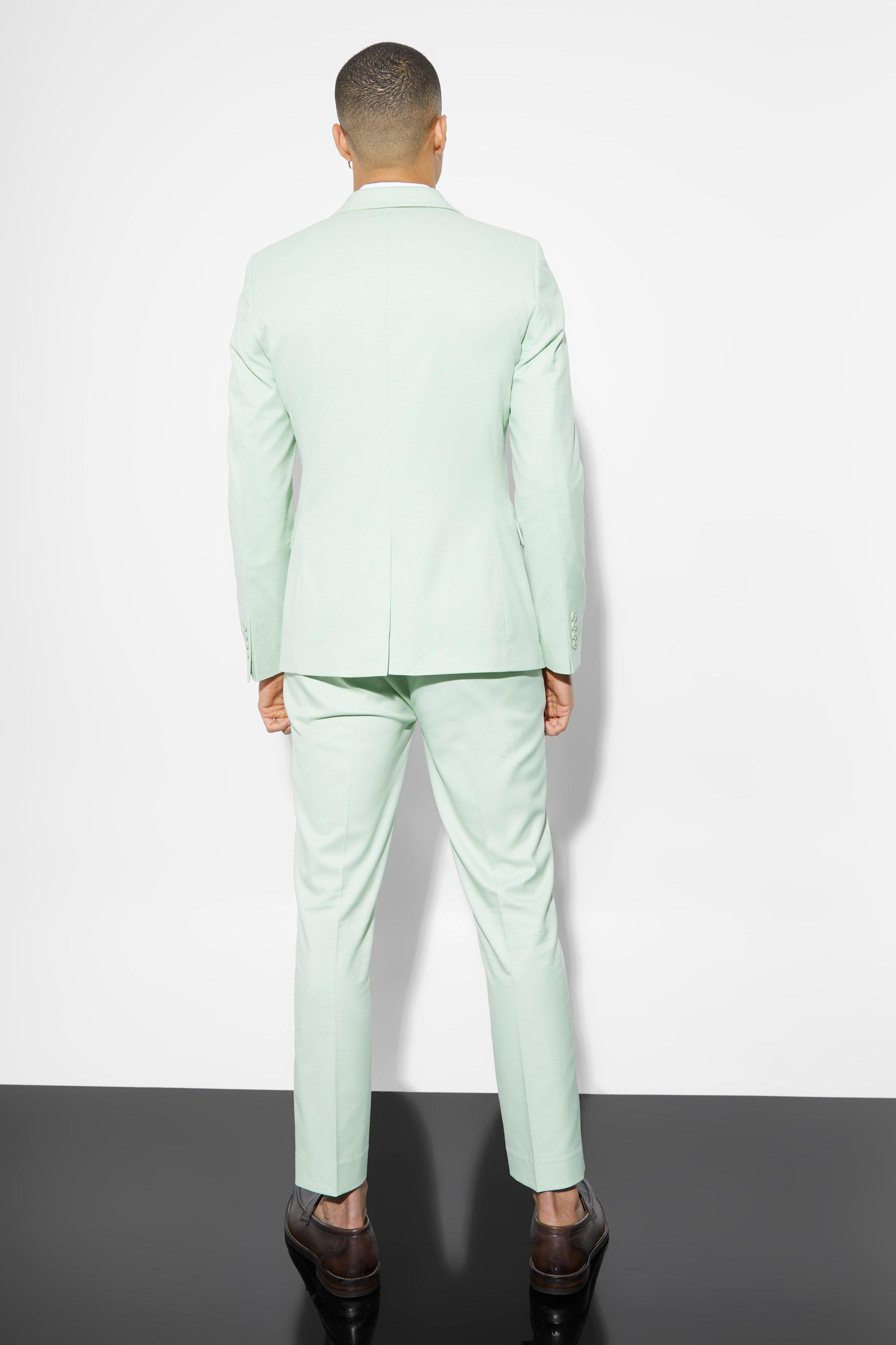 Fashion (01 Ligth Green)Men's Plaid Print Business Vest Suit Fashion  Turn-down Collar Slim Tank Top Coat Spring Single Breasted Blazer Jacket  ACU @ Best Price Online