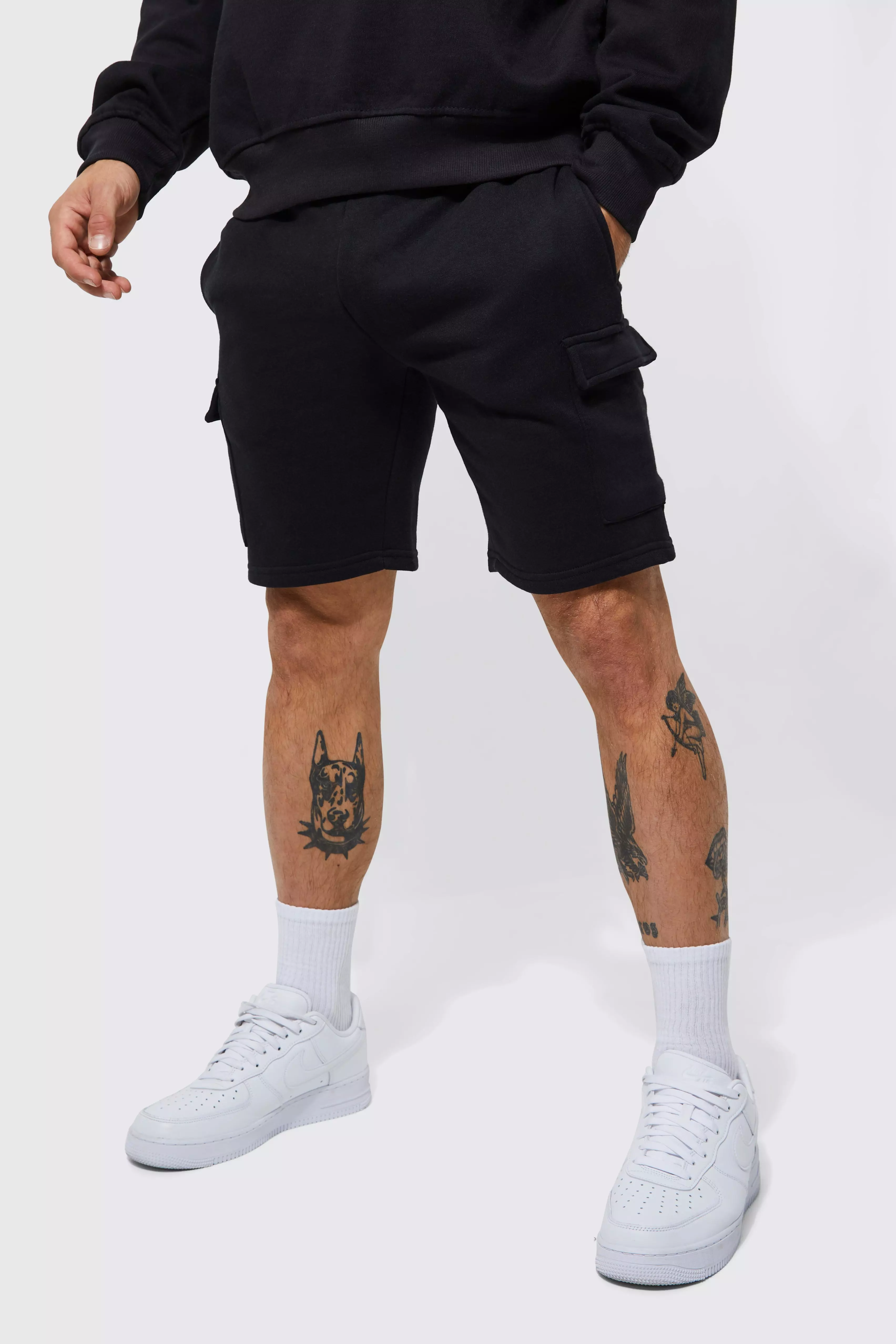 Calf length sale cargo shorts