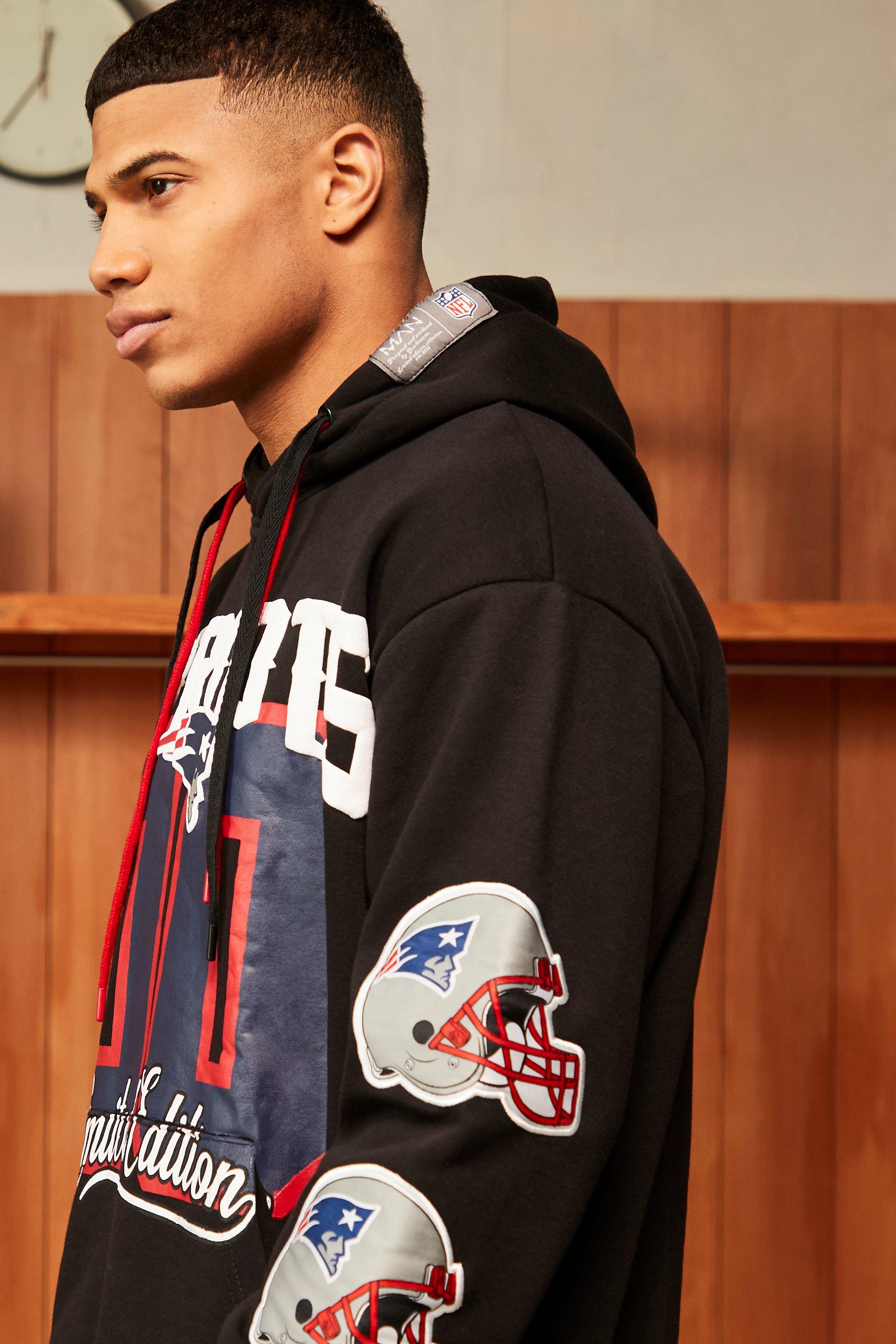 New england patriots hockey style store jersey hoodie