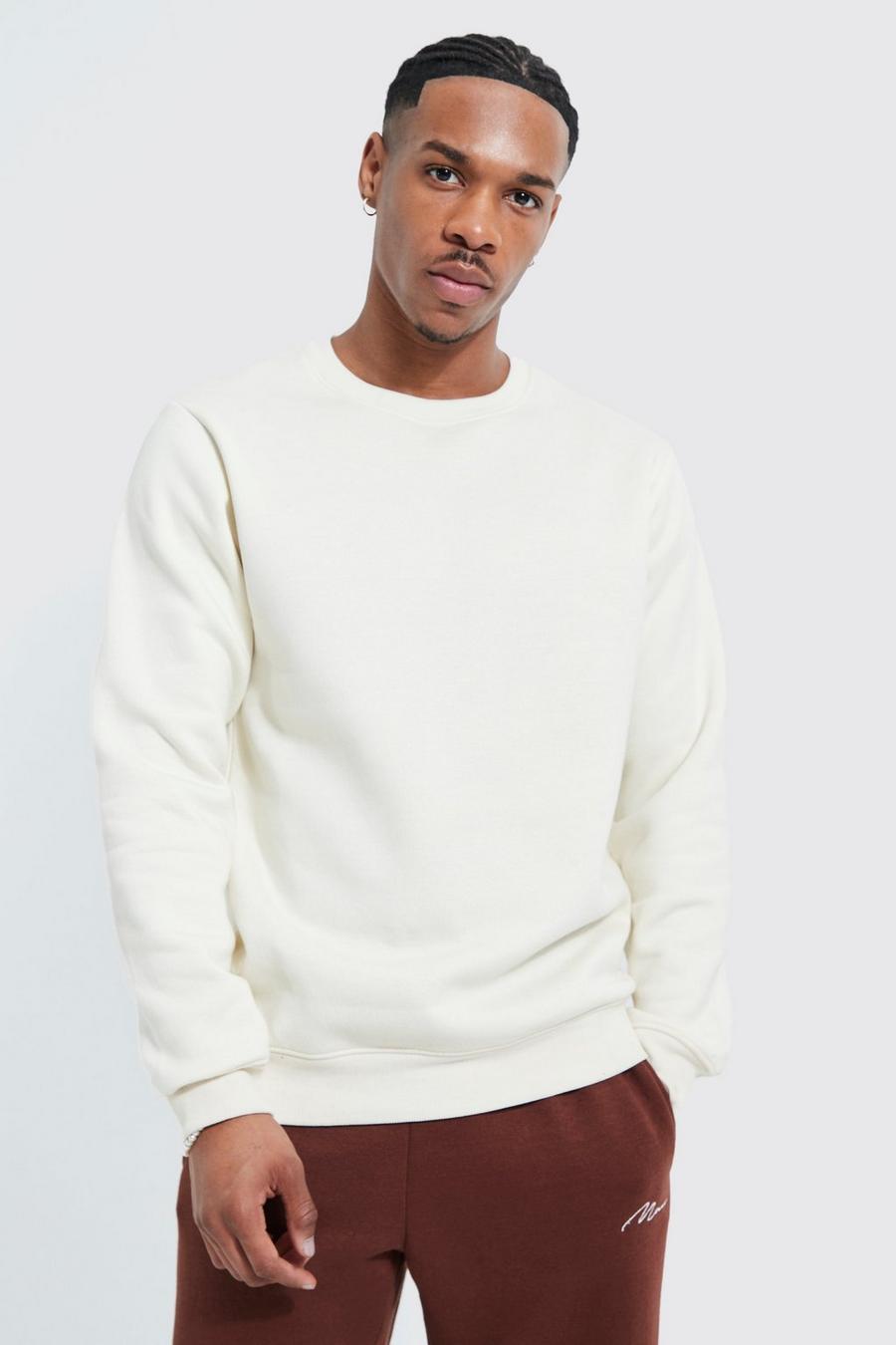Slim-Fit Sweatshirt, Ecru image number 1
