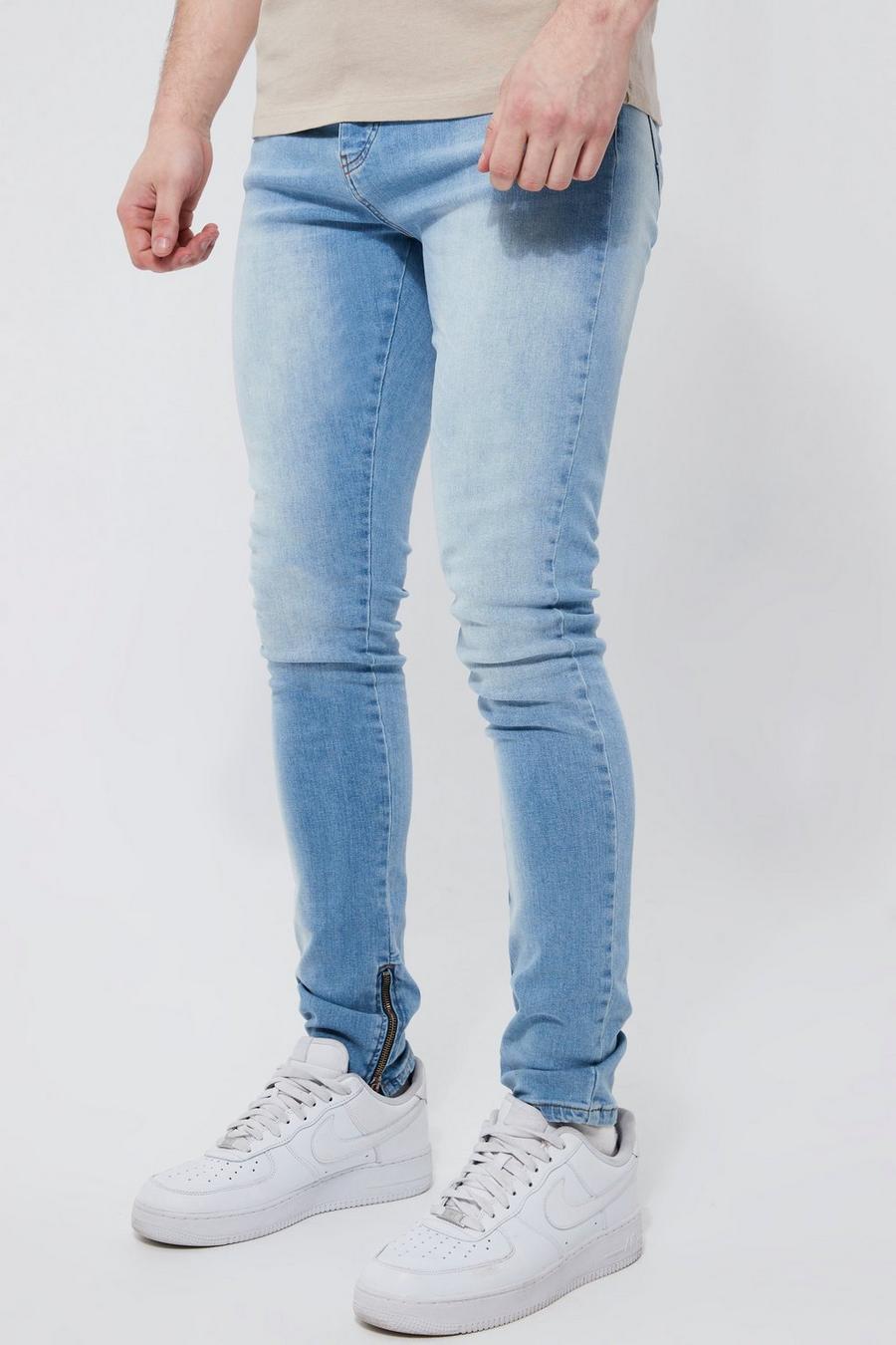 Light blue Tall Super Stretch Skinny Jeans Met Rits