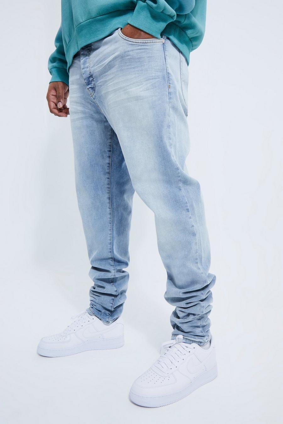 Ice blue Plus Skinny Stretch Stacked Jean image number 1
