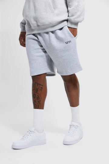 Grey Plus Man Loose Jersey Knit Short