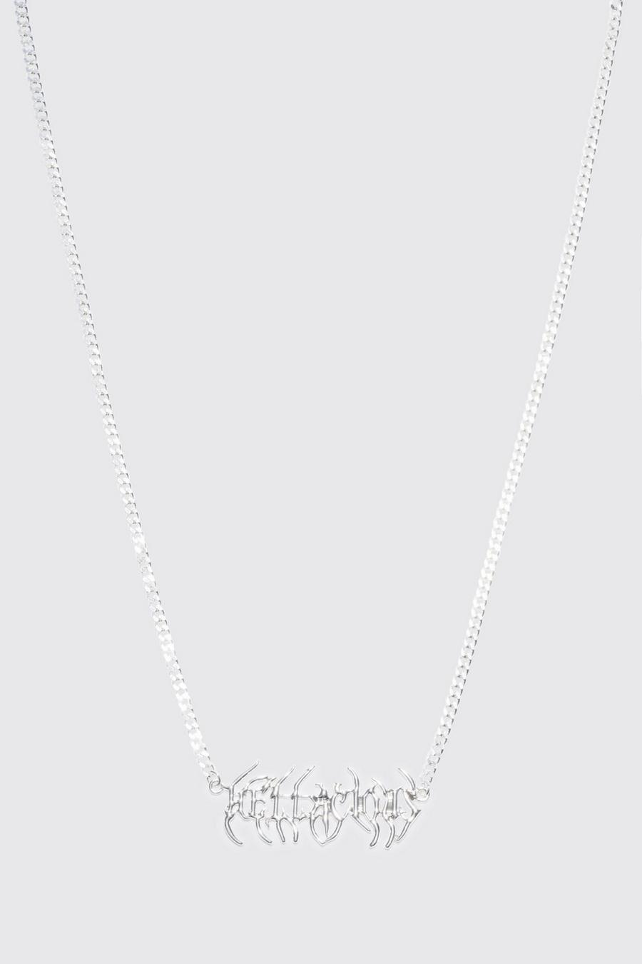Silver Hellacious Pendant Chain Necklace image number 1