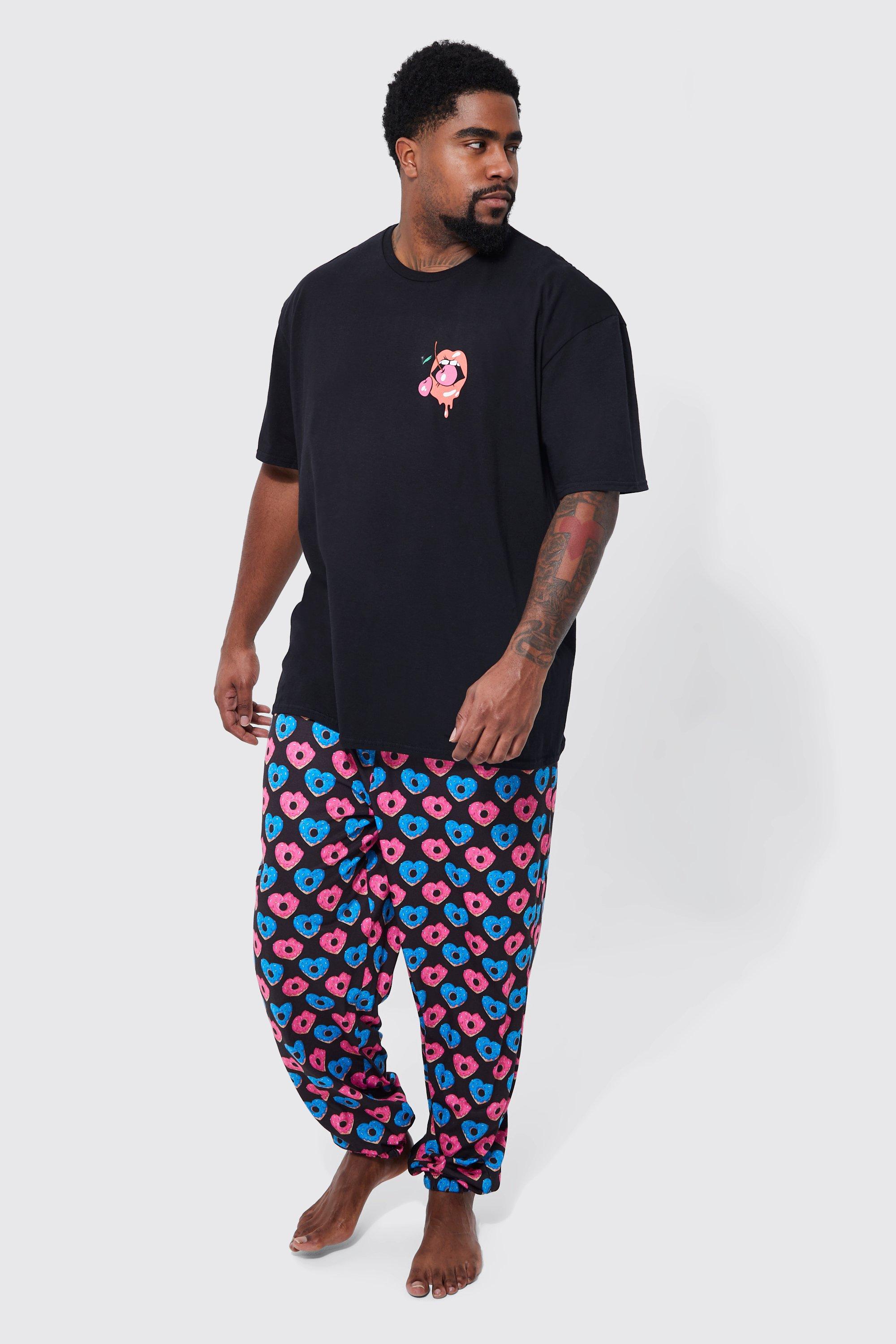 Plus Woven Check Loungewear Pants