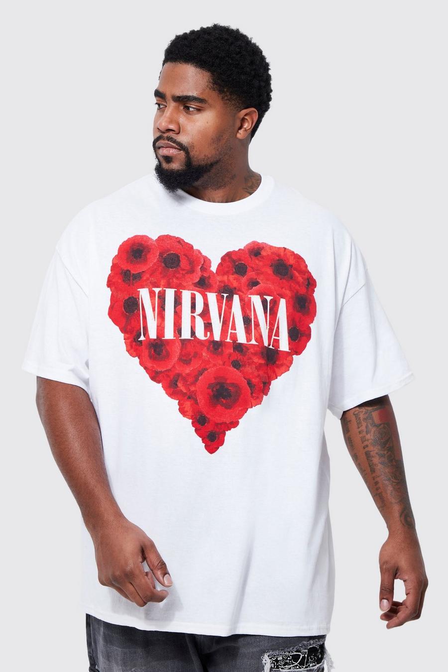 White Plus Nirvana Valentine License T-shirt image number 1