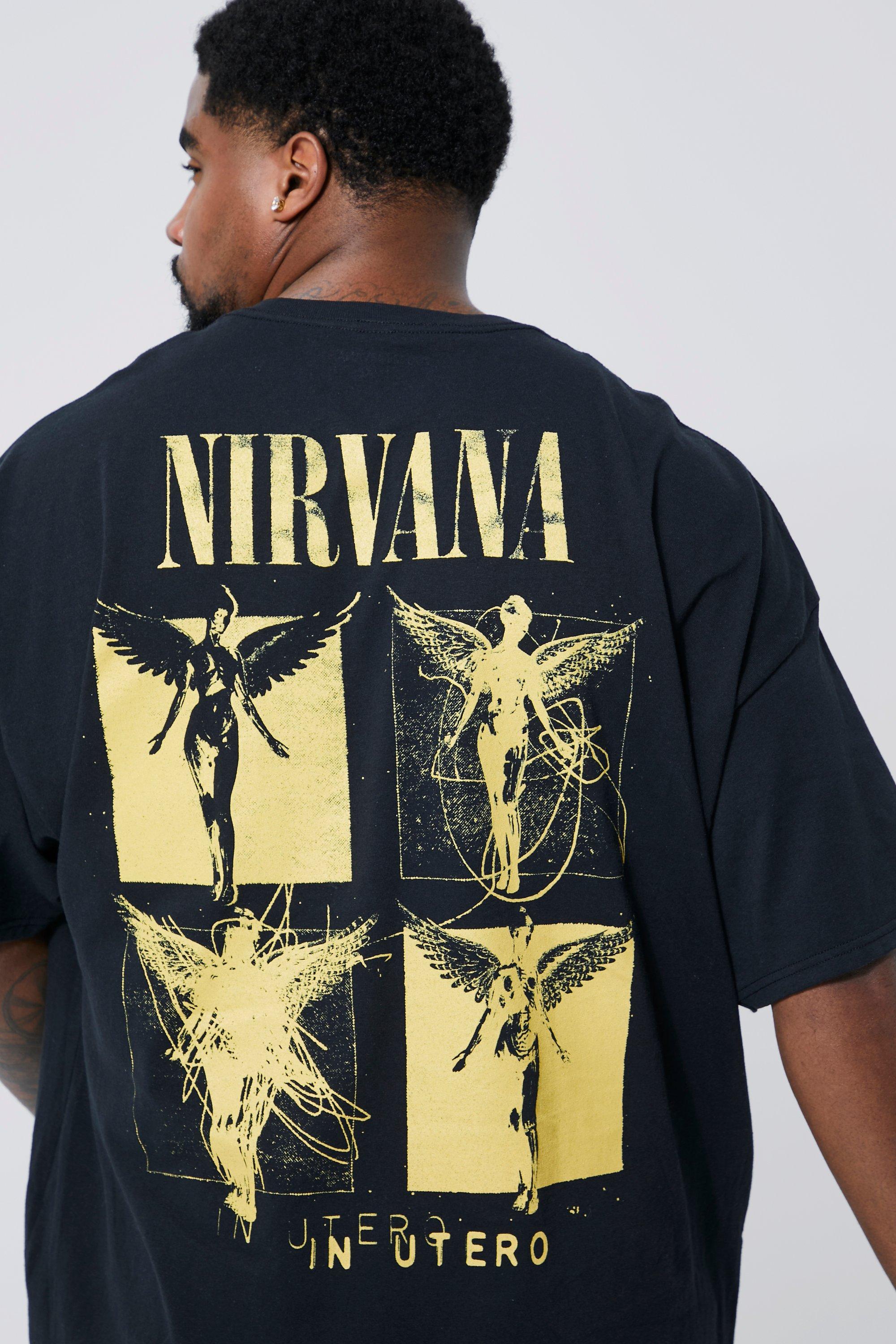 Plus T Shirt mit Nirvana Print