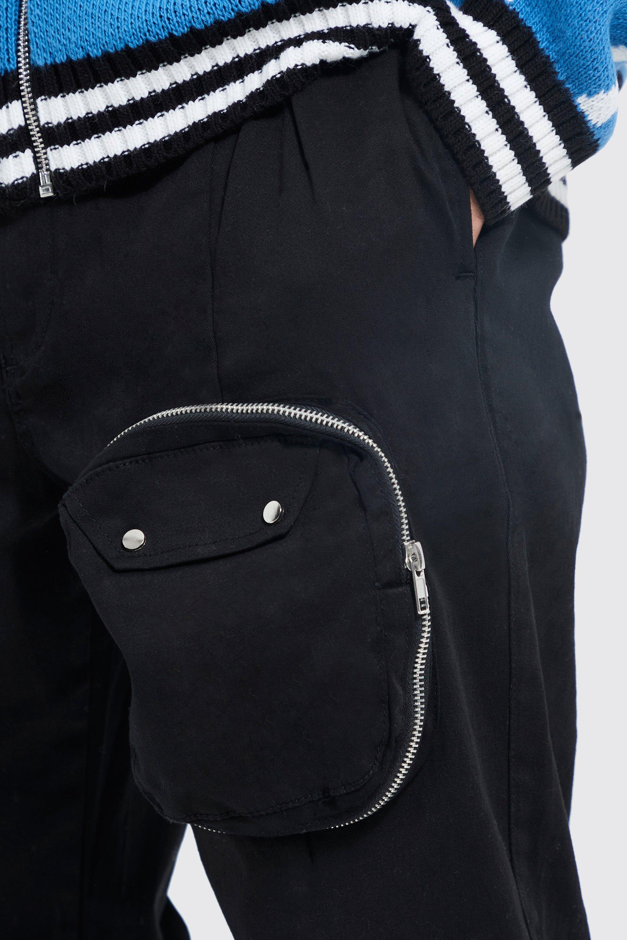 boohoo Men's Relaxed 3D Pocket Cargo Trouser