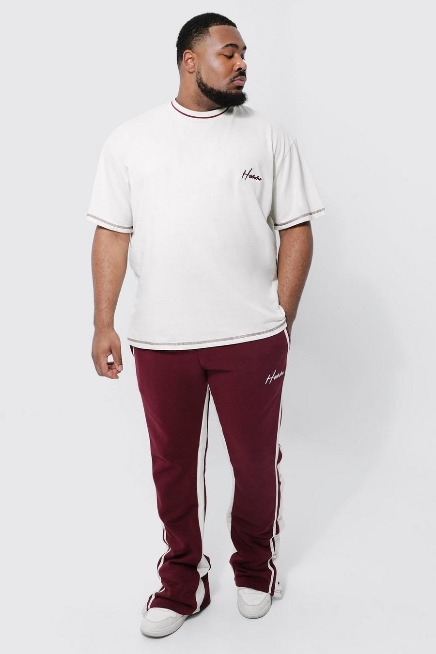 Berry Plus Oversized Stack Gusset T-shirt Tracksuit image number 1