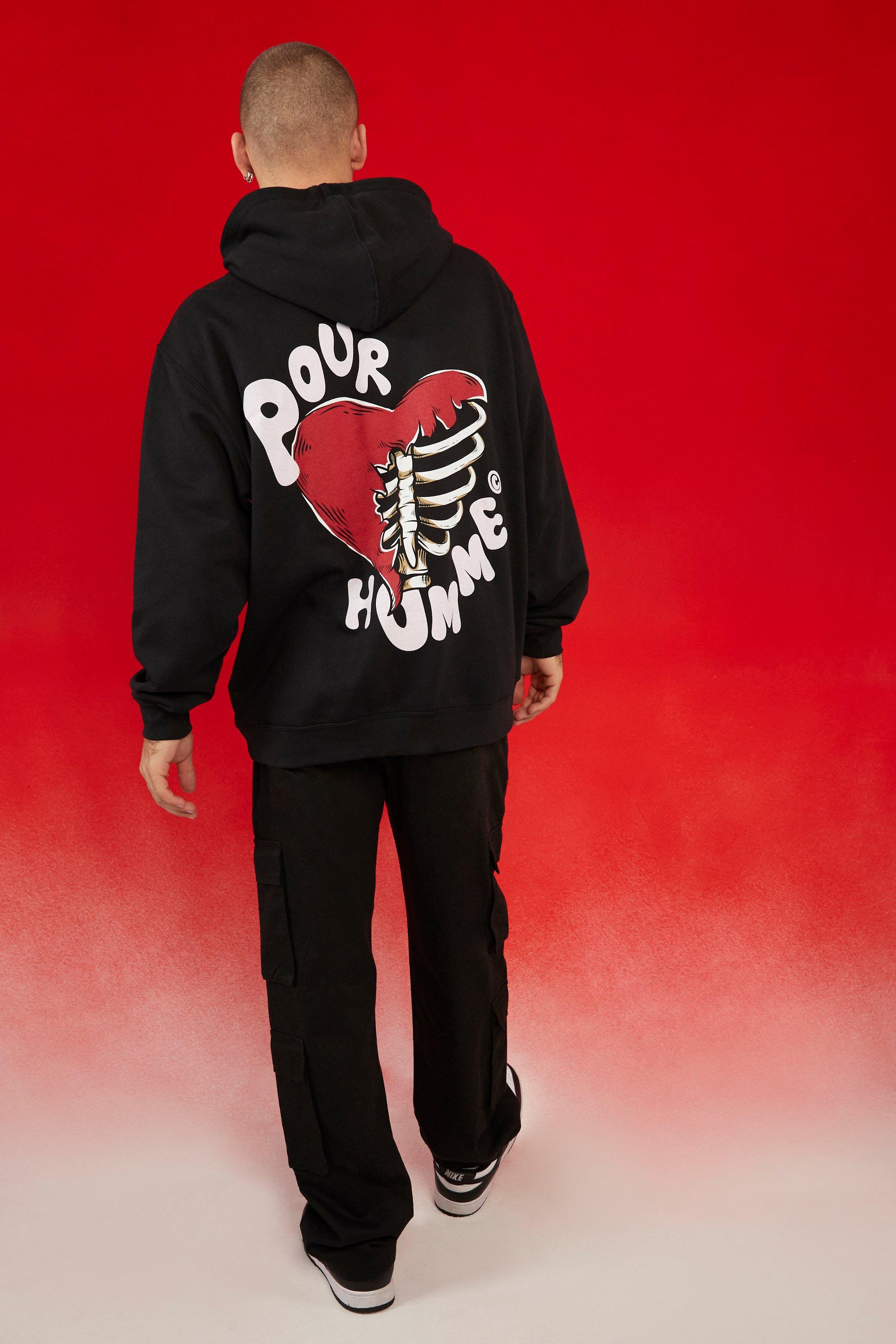 Oversized Heart Graphic Hoodie