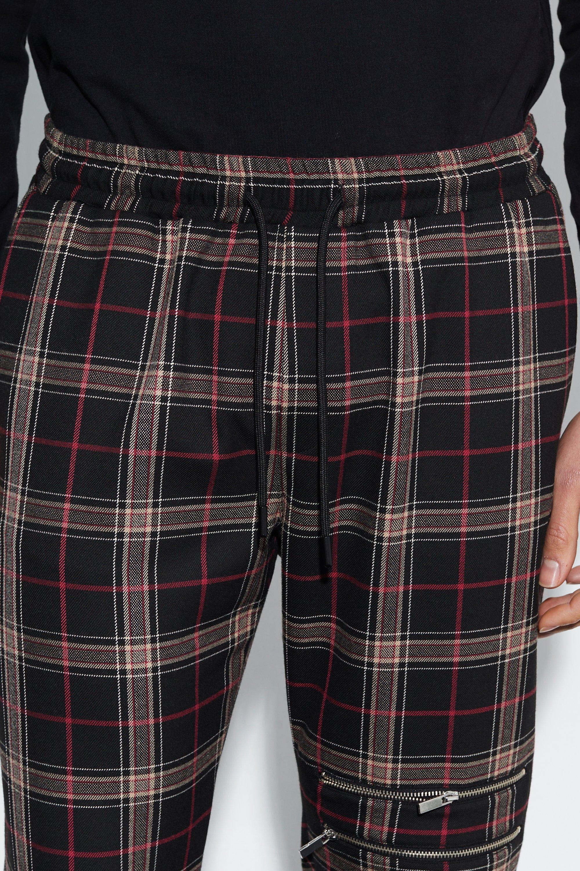 Boohoo on sale tartan trousers