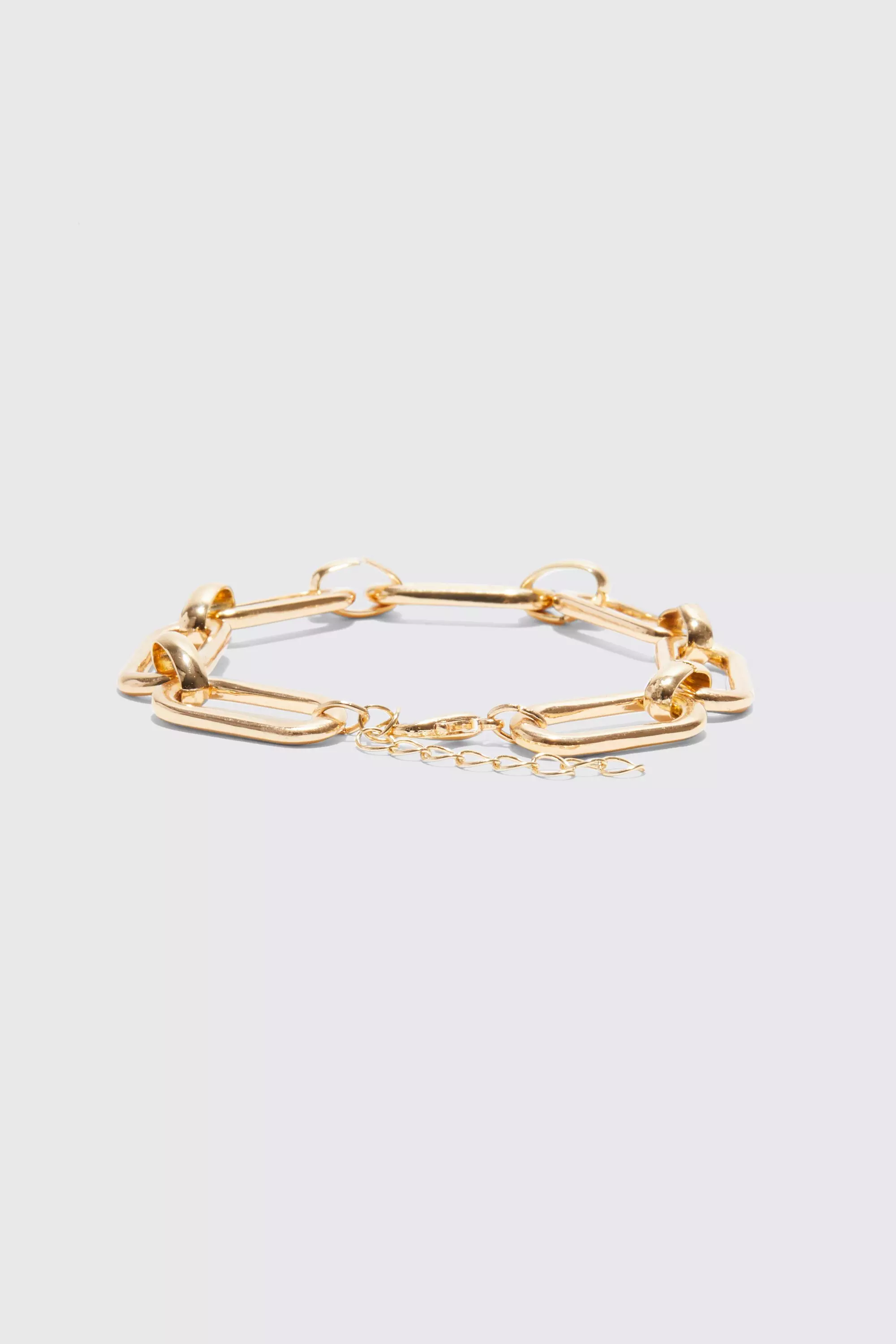 Gold Chunky Chain Bracelet Set alternative image