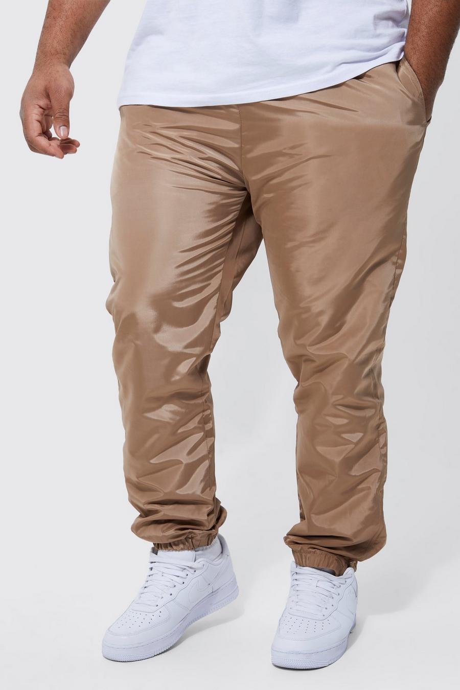 Pantaloni tuta Plus Size Slim Fit con fermacorde, Stone beis image number 1
