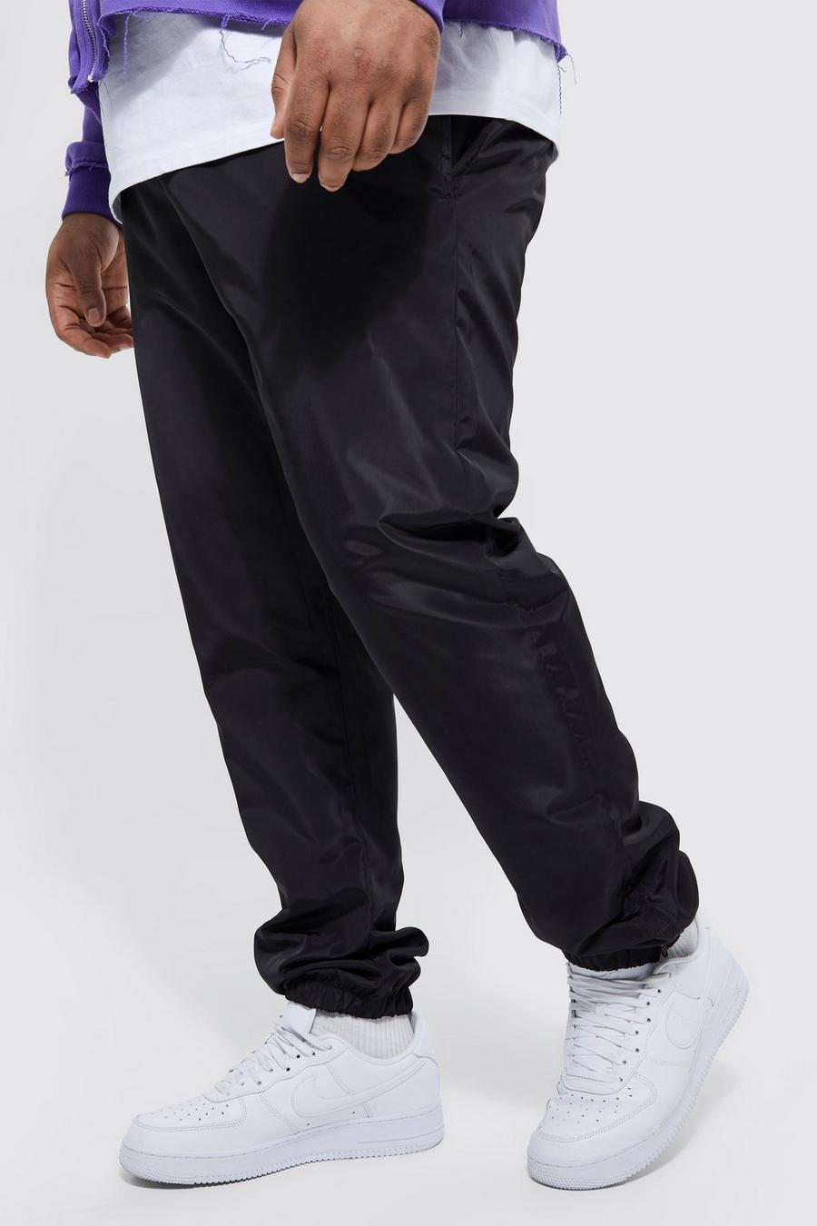 Pantaloni tuta Plus Size Slim Fit con fermacorde, Black negro image number 1