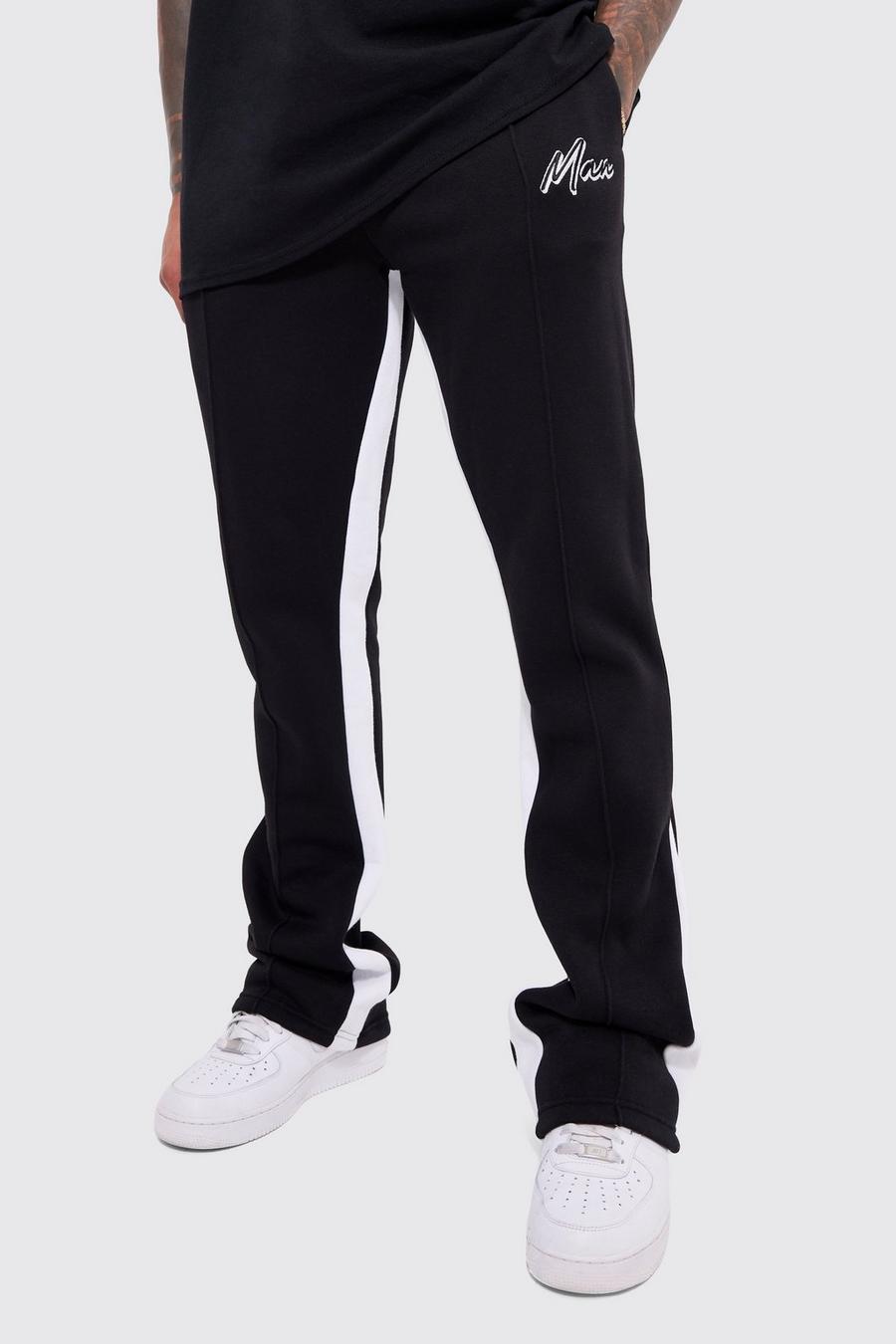 Man Stacked Contrast Gusset Jogger | boohoo