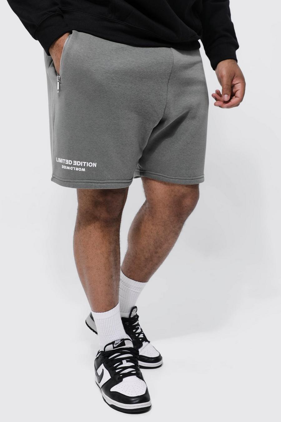 Charcoal Limited Plus Shorts med dragsko image number 1