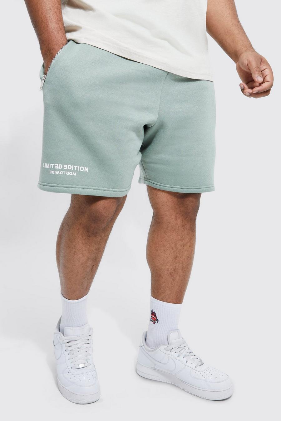 Sage grön Limited Plus Shorts med dragsko