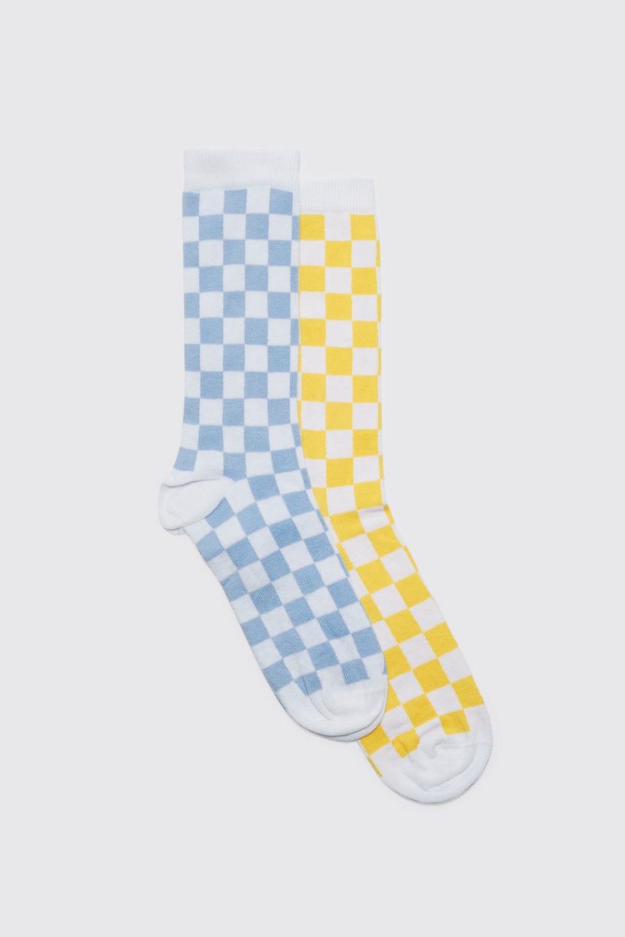 2 Pack Checkerboard Socks, Multi image number 1