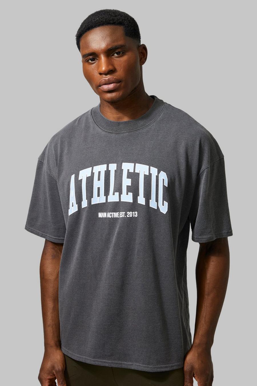 T-shirt de sport ample - MAN Active, Charcoal image number 1