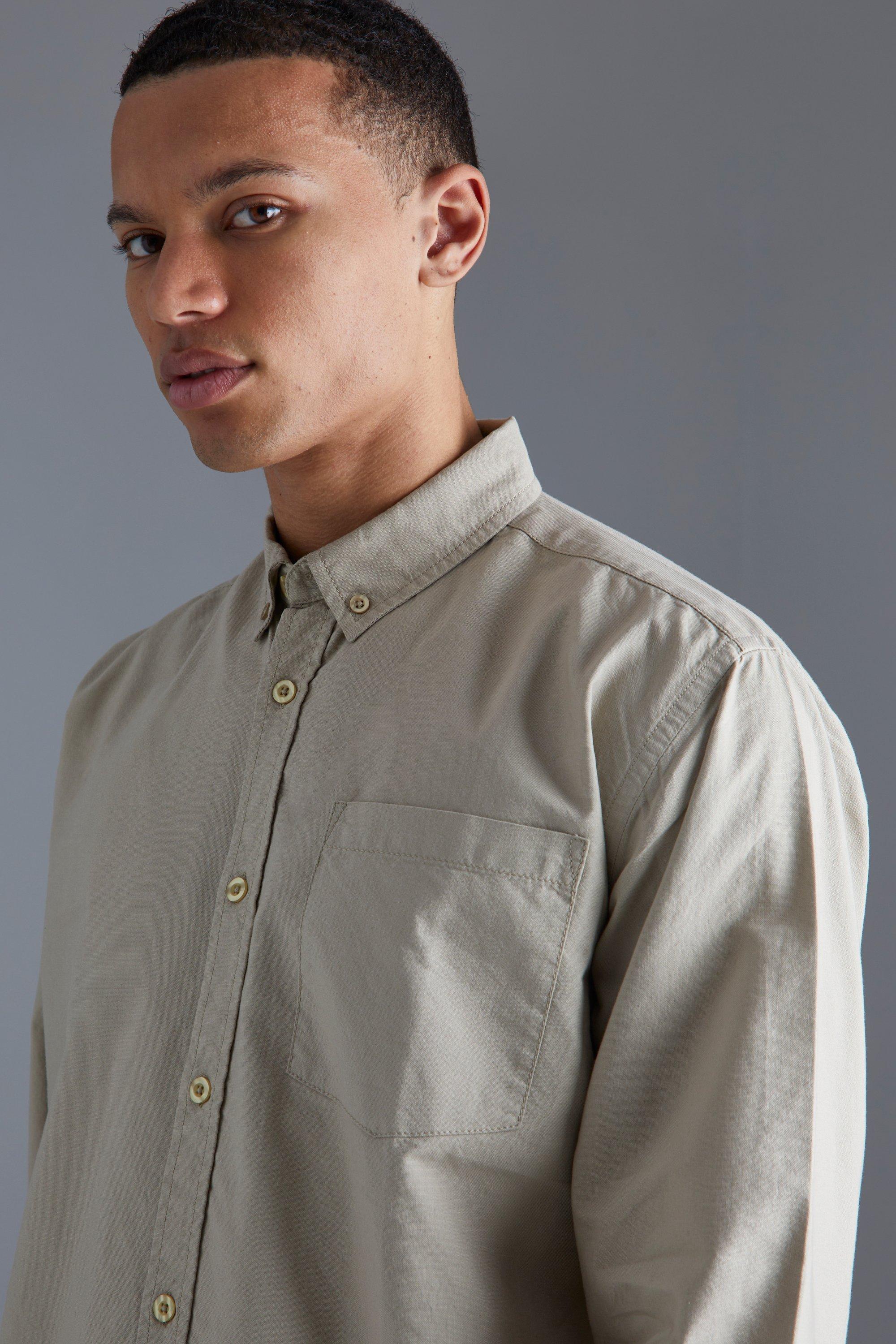 Beige best sale oxford shirt