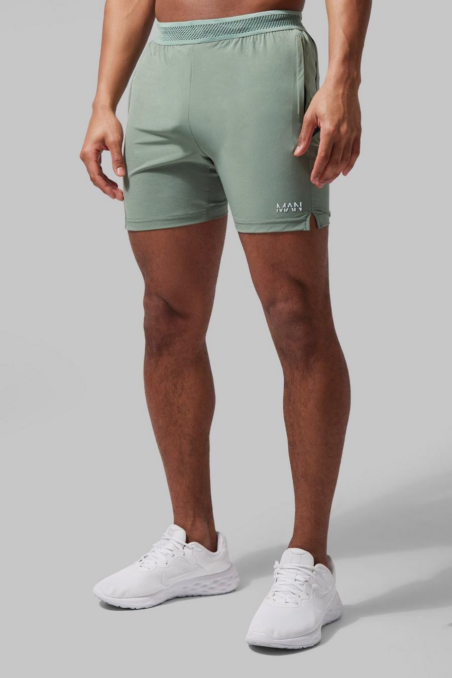 Man Active Performance-Shorts, Green