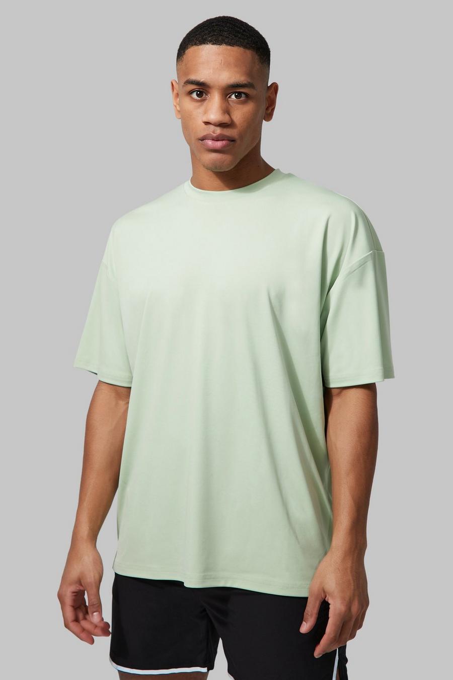 Green Man Active Gym Oversized Performance T-shirt image number 1