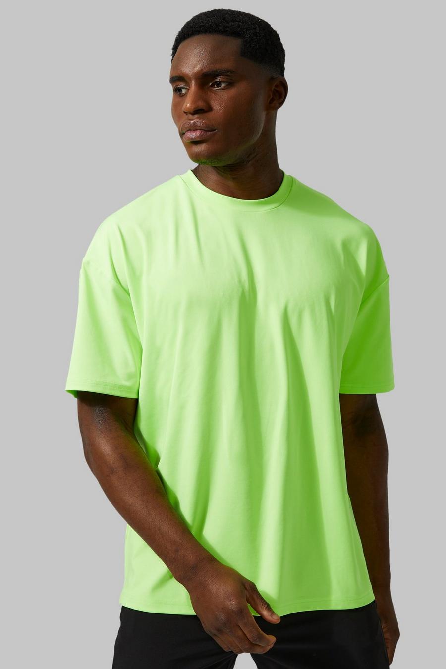 Neon Man Active Gym Oversized Performance T-shirt image number 1